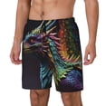 thumbnail image 1 of Vsdgher Dragon with Colorful Tail for Mens Swim Trunks with Compression Liner Swim Shorts Swim Suits Board Shorts-3X-Large, 1 of 6
