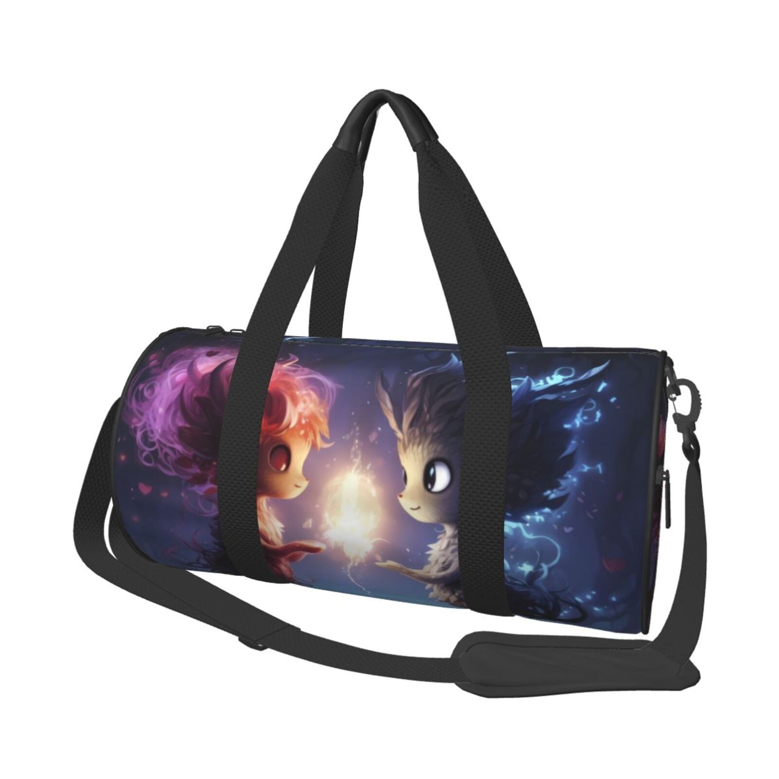 Vsdgher Dreamy Forest Elf 45L Foldable Duffel Bag, Sports Gym Bag,Overnight Bag, Portable Weekender Bag for Airplanes