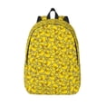 thumbnail image 1 of Vsdgher Ducky Cartoon Animal Yellow Print Canvas Backpack Travel Rucksack Unisex Knapsack 15.7/17.7Inch Laptop Backpack for Work,College -Medium, 1 of 5