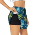thumbnail image 1 of Vsdgher Dump Truck Print Women's Running Double Layer Shorts High Waisted with Pockets Elastic Yoga Workout Athletic Gym Sports, 1 of 8