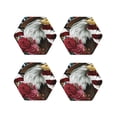 thumbnail image 1 of Vsdgher Eagle With Hat And Roses Leather Coasters for Drinks, Durable Drink Coasters 4 Set for Tabletop Protection, Luxurious Home Décor and Housewarming Gift-Hexagon, 1 of 6