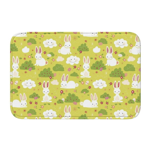 Vsdgher Easter Bunny Hem Mat 40x60 - Multipurpose Doormat for Indoor & Outdoor Use - Welcome Your Guests with our Entrance Mat