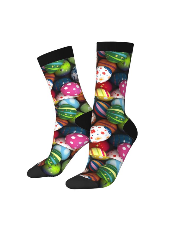 Easter Egg Crew Socks for Men & Women, Breathable Casual Athletic Ankle Socks