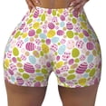 thumbnail image 1 of Vsdgher Easter Egg print Workout Shorts for Women Seamless Soft Smooth Gym Yoga Scrunch Active Exercise Fitness Shorts, 1 of 8