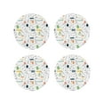 thumbnail image 1 of Vsdgher Easter Rabbit Leather Coasters for Drinks, Durable Drink Coasters 4 Set for Tabletop Protection, Luxurious Home Décor and Housewarming Gift ( {designName})Round Shape, 1 of 6