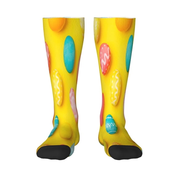 Vsdgher Easter eggs (2) Knee Socks, High Socks Long Stretchy Sock Women Knee High Stocking, Long Socks for Women