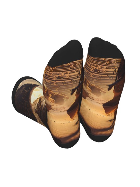 Egyptian Cat Pharaoh Magic Unisex Crew Socks Lightweight Breathable Ventilation Ankle Socks, Mid-calf socks for Daily