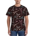 thumbnail image 1 of Vsdgher Eiffel Tower Print Men's Dry Fit Mesh Athletic Shirts Moisture Wicking Tennis T-Shirt Tops, 1 of 9