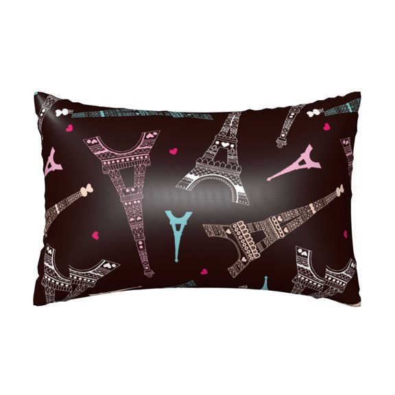 Vsdgher Eiffel Tower Satin Pillowcase for Hair and Skin - Satin Pillow Cases Standard Size 20x30 inches with Zipper,Gifts for Women Men