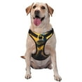 thumbnail image 1 of Vsdgher Elegant Gold Leaf Peacock Pattern Dog Harness,No Pull Pet Harness with Soft Padded Handle,Adjustable Reflective Vest with 2 Buckles,4 Slide Buckles,S-XL Large, 1 of 5