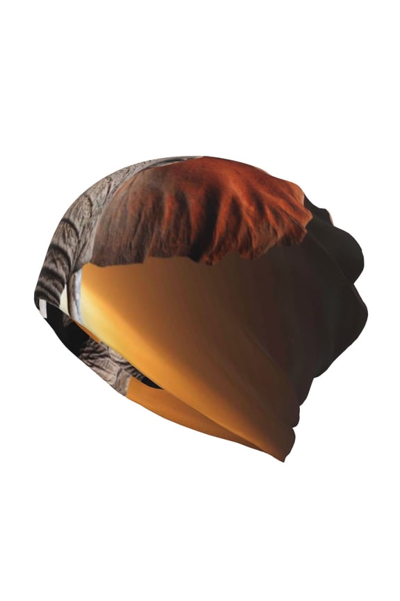 Elephant Sunset in Kenya Slouchy Beanie Hat for Men/Women, Skull Cap Chemo Cap Night Sleeping Cap