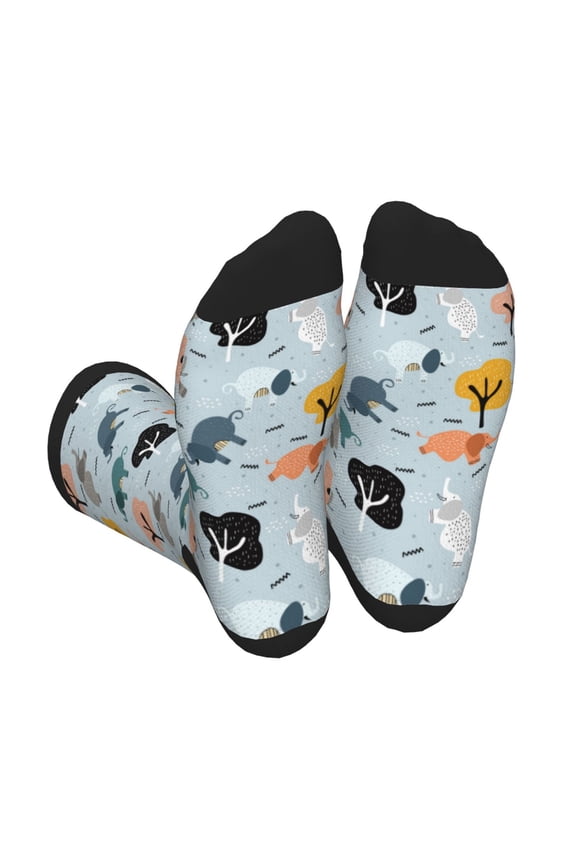 Elephant Tree Unisex Crew Socks Lightweight Breathable Ventilation Ankle Socks, Mid-calf socks for Daily