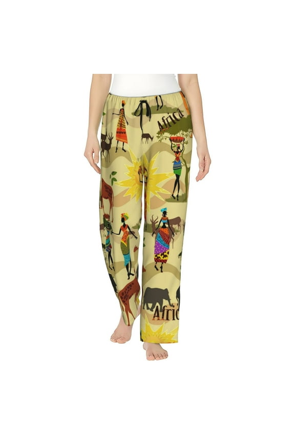 Ethnic African Women’s Womens Pajama Pants, Lounge Wide Leg PantsLounge Pants,Sleep Bottoms, Lounge for Women-XX-Large
