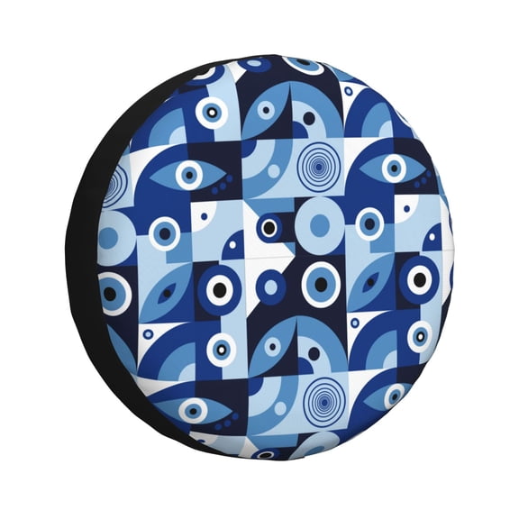 Vsdgher Evil Eye for Spare Tire Cover, Tire Wheel Protector Wheel Cover Fit for Truck,Trailer,RV,SUV,Camper and Most Vehicle-14 inch