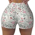 thumbnail image 1 of Vsdgher Fairy Floral print Workout Shorts for Women Seamless Soft Smooth Gym Yoga Scrunch Active Exercise Fitness Shorts, 1 of 8