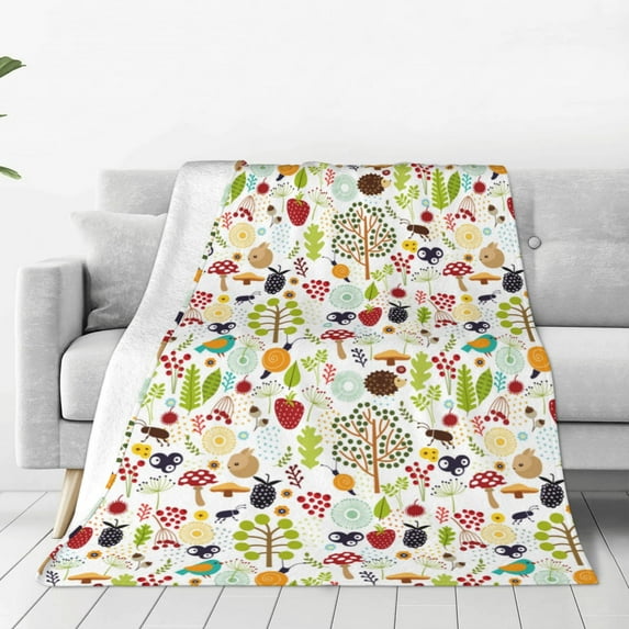 Vsdgher Fall Animals Ultra-Soft Micro flannel Blanket Throw Blankets for Couch Sofa, Bed (4 sizes)-50"x40"