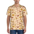 thumbnail image 1 of Vsdgher Fall Leaves Mens T-Shirts Baseball Vintage Fashionable Lightweight Casual Crew Neck Slim Fit with Long Sleeves-XX-Large, 1 of 7