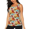 thumbnail image 1 of Vsdgher Fall Maple Leaves Print Tank Top Sports Vest Bra for Women Sports ,Performance Stretchy Quick Dry Sports Workout Running Top Vest with Removable Pads, 1 of 8
