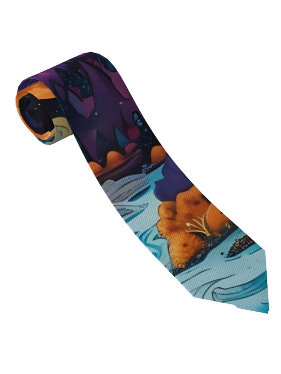 Fantasy Cosmic Landscape Print Ties for Men 4.7" Formal Necktie Wedding Accessory Men's Business Ties for Wedding Bussiness Work