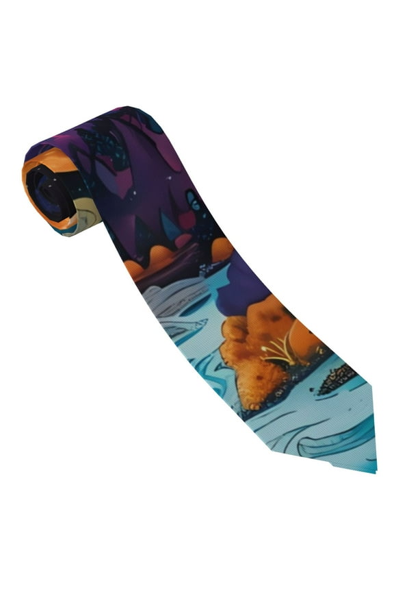 Fantasy Cosmic Landscape Print Ties for Men 4.7" Formal Necktie Wedding Accessory Men's Business Ties for Wedding Bussiness Work