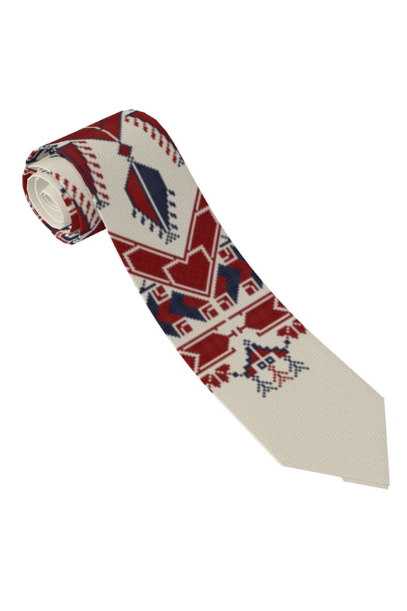 Fashion Tatreez Print Ties for Men 4.7" Formal Necktie Wedding Accessory Men's Business Ties for Wedding Bussiness Work