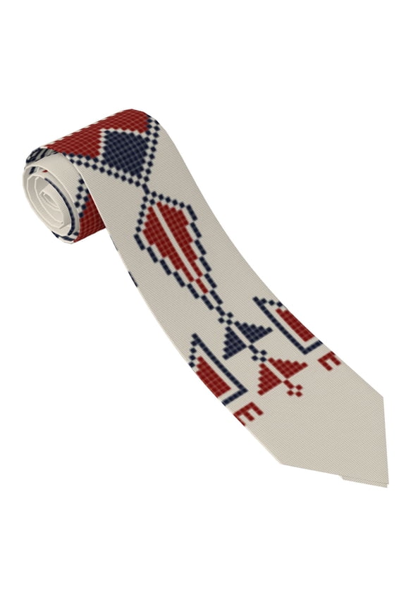 Fashion Tatreez1 Print Ties for Men 4.7" Formal Necktie Wedding Accessory Men's Business Ties for Wedding Bussiness Work