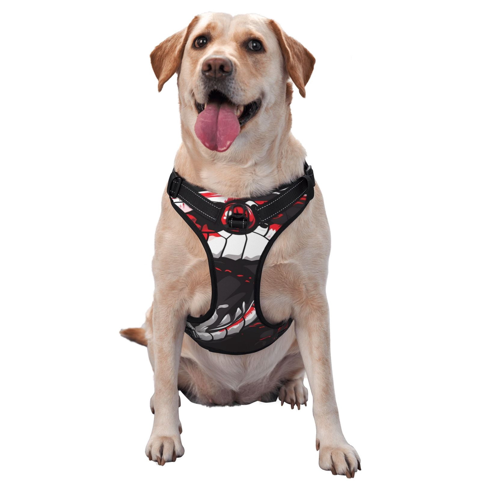 Vsdgher Fierce Red Viper Graphic Art Dog Harness, No-Pull Pet Harness, Dog Vest, Pet Vest for Small to Large Dogs-Small