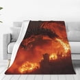 thumbnail image 1 of Vsdgher Fiery Dragons Castle Attack Ultra-Soft Micro flannel Blanket Throw Blankets for Couch Sofa, Bed (4 sizes)-50"x40", 1 of 7