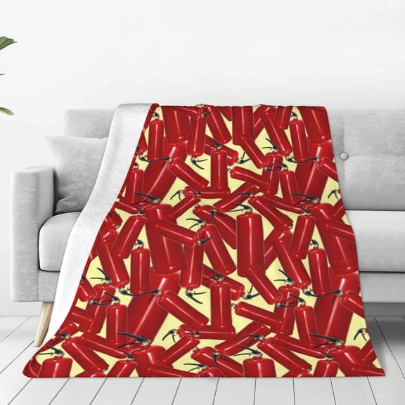 Vsdgher Fire Extinguisher Ultra-Soft Micro flannel Blanket Throw Blankets for Couch Sofa, Bed (4 sizes)-40"x30"