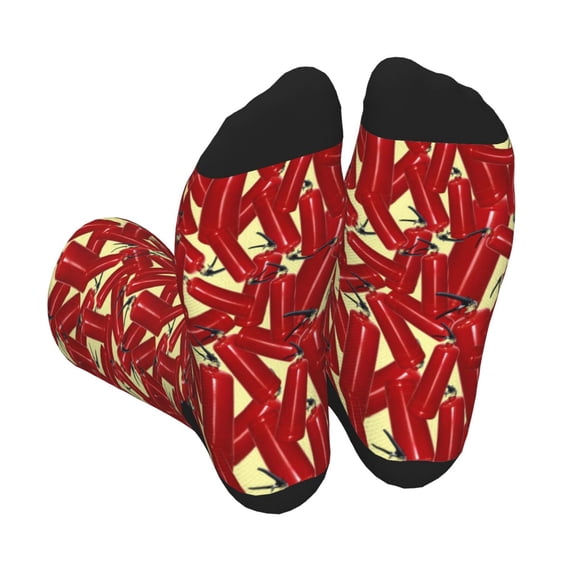 Vsdgher Fire Extinguisher Unisex Crew Socks Lightweight Breathable Ventilation Ankle Socks, Mid-calf socks for Daily