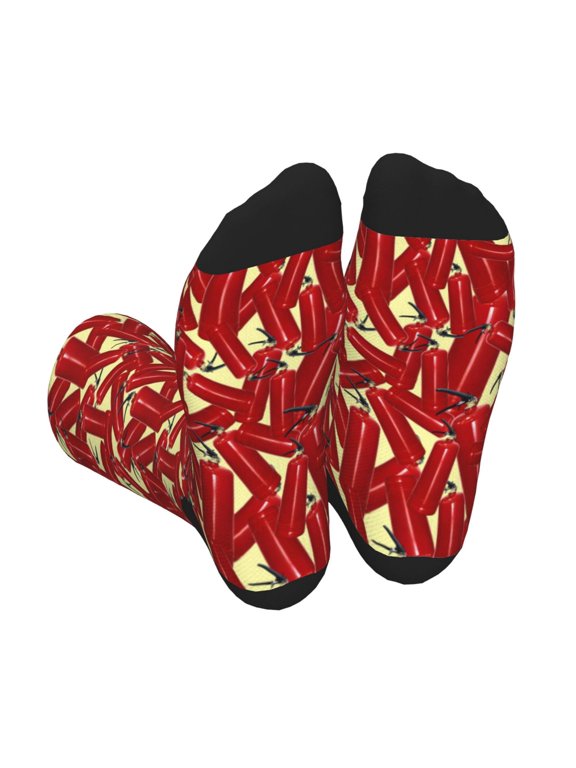 Fire Extinguisher Unisex Crew Socks Lightweight Breathable Ventilation Ankle Socks, Mid-calf socks for Daily