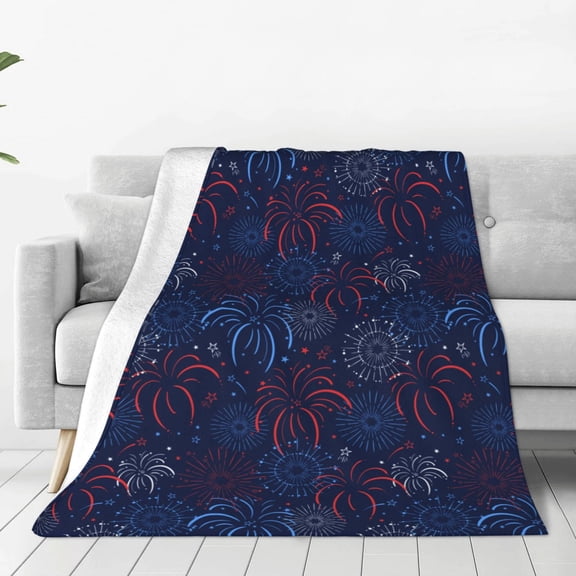 Vsdgher Firework Ultra-Soft Micro flannel Blanket Throw Blankets for Couch Sofa, Bed (4 sizes)-50"x40"