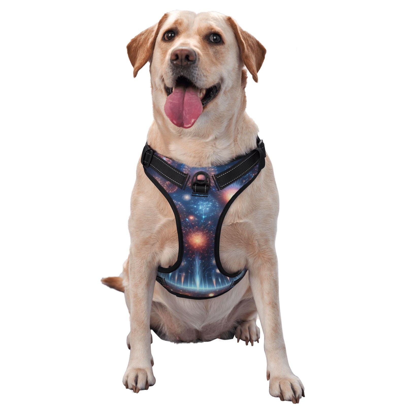 Vsdgher Fireworks1 Dog Harness, No-Pull Pet Harness, Dog Vest, Pet Vest for Small to Large Dogs-Large