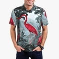 thumbnail image 1 of Vsdgher Flamingo On The Jungle Polo Shirts for Men, Men's Short Sleeve Stretch Polo Shirt, Shirts for Men-Small, 1 of 6