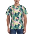 thumbnail image 1 of Vsdgher Flamingo Print Men's Dry Fit Mesh Athletic Shirts Moisture Wicking Tennis T-Shirt Tops, 1 of 9