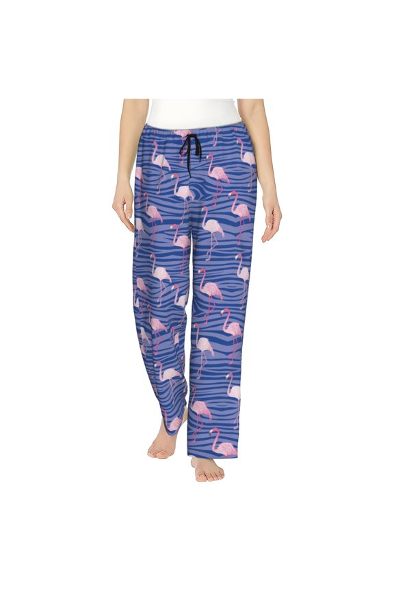Flamingo Women’s Womens Pajama Pants, Lounge Wide Leg PantsLounge Pants,Sleep Bottoms, Lounge for Women-XX-Large