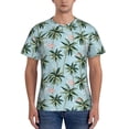 thumbnail image 1 of Vsdgher Flamingos And Palms Print Men's Dry Fit Mesh Athletic Shirts Moisture Wicking Tennis T-Shirt Tops, 1 of 9