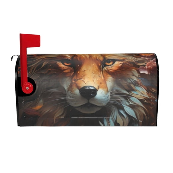 Vsdgher Floral Fox Mailbox Cover Magnetic Mailbox Wraps Post Letter Box Cover for Garden Yard Home Decor 2 Sizes-21x18 in