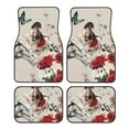 thumbnail image 1 of Vsdgher Floral Leopard Butterflies Car Foot Mat Set of 4 Pieces Universal Floor Liner Car Accessories Fits Most Cars, Trucks, Vans, sedans, SUV, 1 of 7