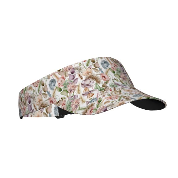 Vsdgher Floral Print Adult Sunscreen Visor Cap,1 Piece of Sport Sun Visor Hats Adjustable Sun Hat for Outdoor Activities Fits for Women and Men (One Size)