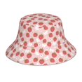 thumbnail image 1 of Vsdgher Floral Strawberr Print Bucket Hat for Men&Women Bucket Hat Reversible Summer Double-Side-Wear Travel Gardening, Beach, Camping, Hiking, Fishing Cap, 1 of 5