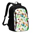 thumbnail image 1 of Vsdgher Floral Vintage Print Travel Laptop Backpack, Laptops Backpack with USB Charging Port, Water Resistant Computer Bag Gift for Men & Women, 1 of 7