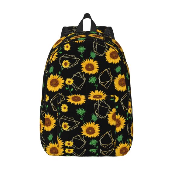 Vsdgher Flower (2) Print Canvas Backpack Travel Rucksack Unisex Knapsack 15.7/17.7Inch Laptop Backpack for Work,College -Medium
