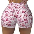 thumbnail image 1 of Vsdgher Flower Butterfly print Workout Shorts for Women Seamless Soft Smooth Gym Yoga Scrunch Active Exercise Fitness Shorts, 1 of 8