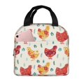 thumbnail image 1 of Vsdgher Colorful Flower Chickens Lunch Bag, Lunch Box for Women Adult Men, Lunch Tote Insulated Cooler Lunch Container for Work/Office/Picnic/Travel, 1 of 8