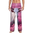 thumbnail image 1 of Vsdgher Flower Field Cow Print Mens Pajama Pants Sleep & Lounge Pants, PJ Bottoms With elastic waistb and Pockets, 1 of 5