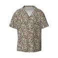 thumbnail image 1 of Vsdgher Flower Rose Print Men's Wrinkle Free Untucked Cuban Shirt Business Casual Button Down Shirts Short Sleeve Shirt, 1 of 7