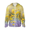 thumbnail image 1 of Vsdgher Flowers And Butterflies Print Adult Hoodie Shirts Rash Guard for Men Women,Long Sleeve Sun Protection Fishing Shirts for Athletic Running Swim-XX-Large, 1 of 7