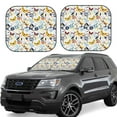thumbnail image 1 of Vsdgher Flowers Butterfly Print Car Windshield Sun Shade, Reflective Sunshade Window Sunshade Sun Visor Protector Fit for Cars,Trucks,SUVs-Large, 1 of 6