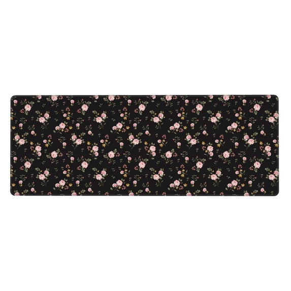 Vsdgher Flowers for Mouse Pad with Stitched Edges,Desk mat for Laptop,Computer & PC, Wristing Pad for Gamer,Office & Home,12 x 31.5 in